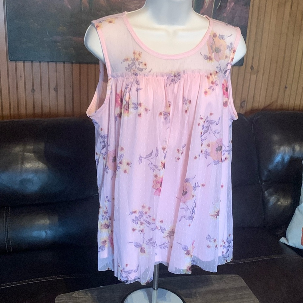 Lined sheer top